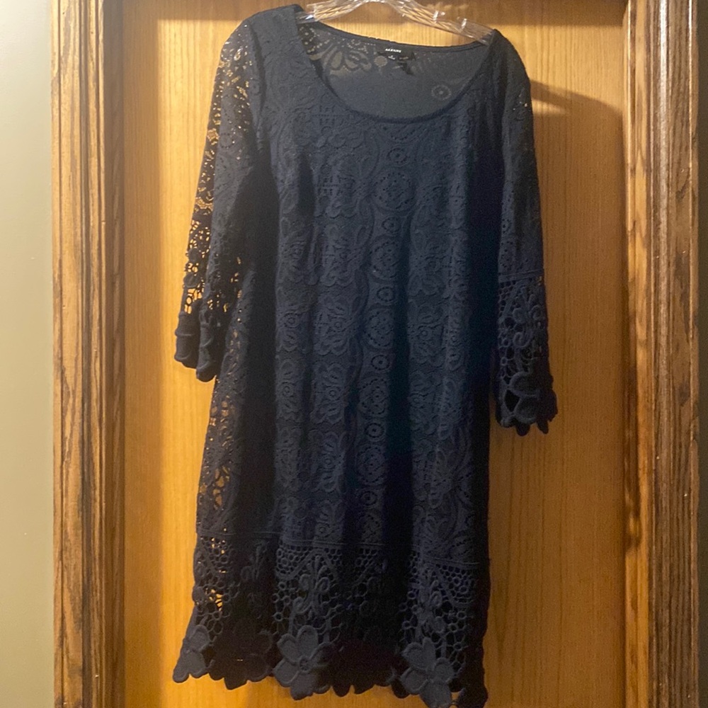 Alfani Lace Overlay Cocktail Dress